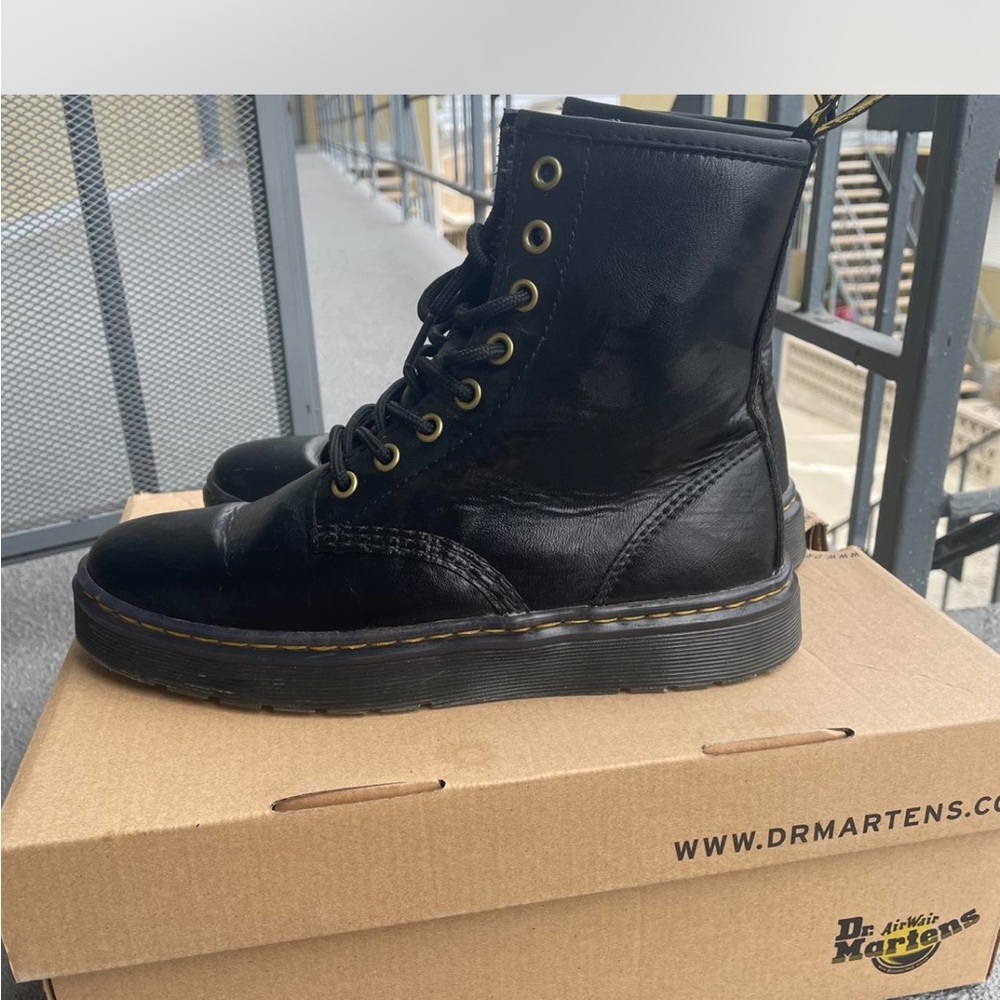 Dr. Martens Gray Lace-Up Boots